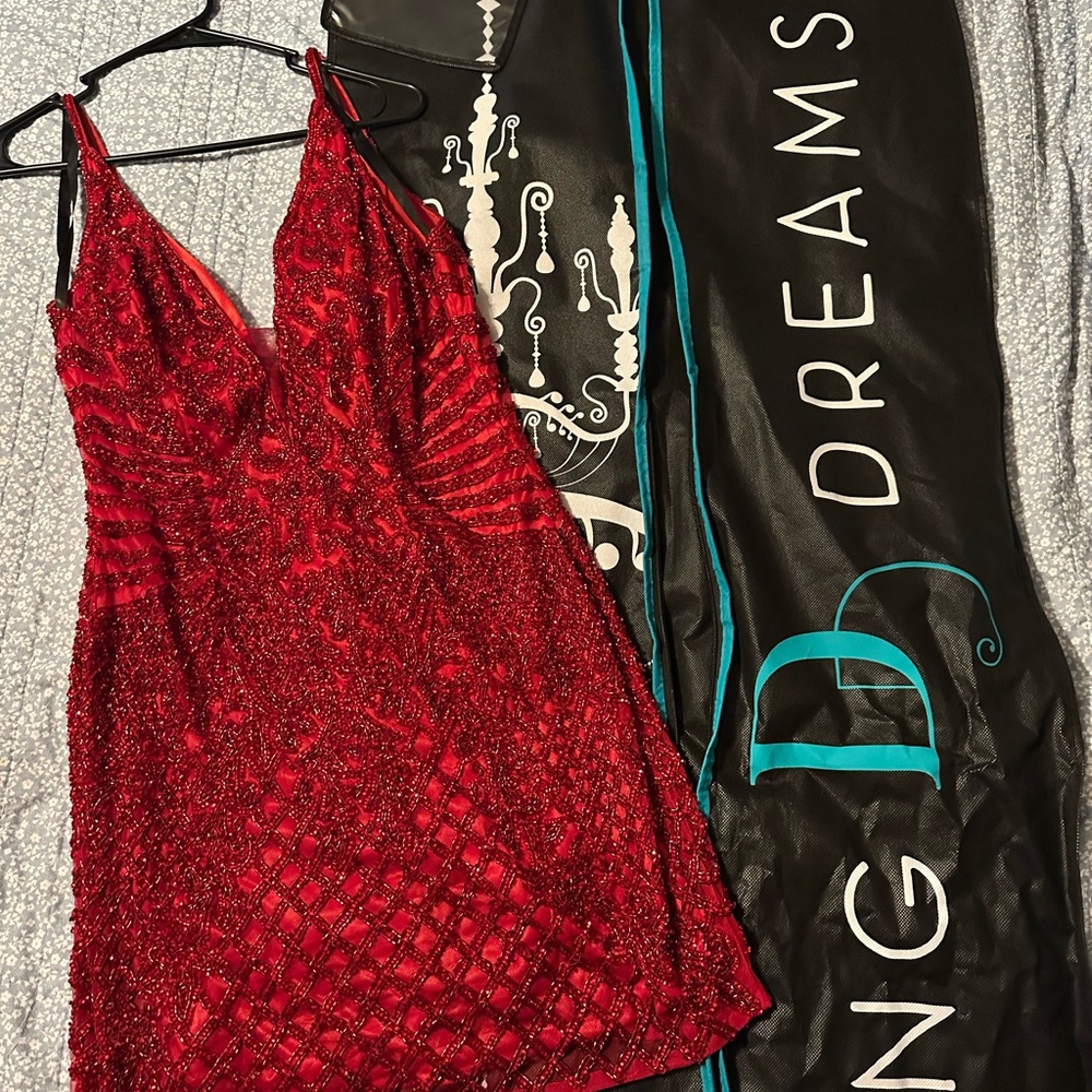 Primavera Couture Red Prom Dress